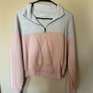 American Eagle Outfitters Gray and Pink Sweatshirt